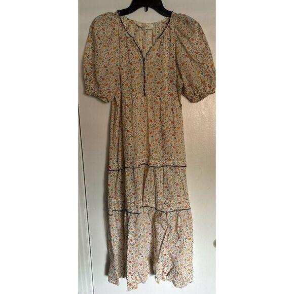 THE GREAT. Pastel Floral Whip Stitched Ravine Dress Size 1 (Small ) - Picture 9 of 12